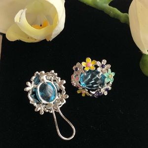 🔹Sterling silver Earrings  with Topaz 🌸